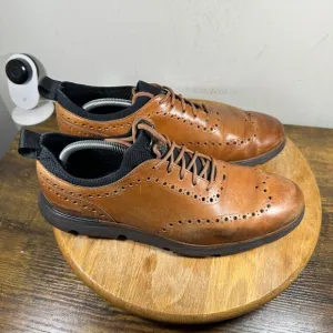Cole Haan 4.ZeroGrand Wingtip Oxford Tan Brown Shoes Men's Size 11.5 C31884