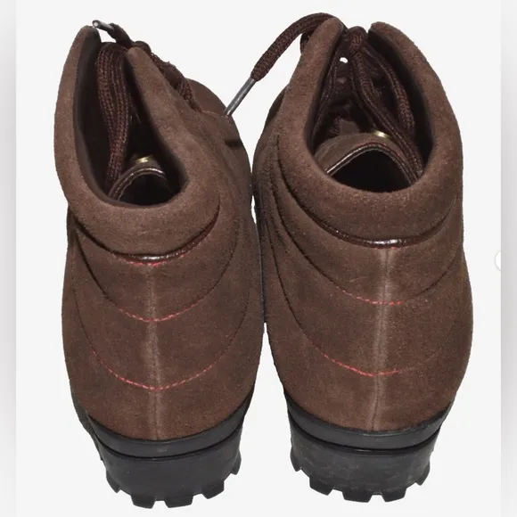 COLE HAAN AIR SZ 7.5 M BROWN SUEDE LEATHER LACE UP ANKLE BOOTS BOOTIES SHOES