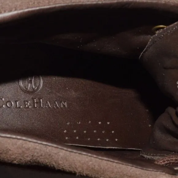 COLE HAAN AIR SZ 7.5 M BROWN SUEDE LEATHER LACE UP ANKLE BOOTS BOOTIES SHOES
