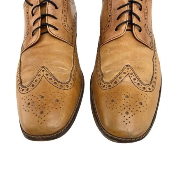 Cole Haan Air Wingtip Derby Giraldo Brown Leather Shoes