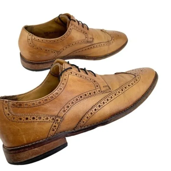 Cole Haan Air Wingtip Derby Giraldo Brown Leather Shoes