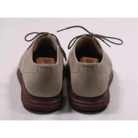Cole-Haan Beige Original Grand Wingtip Oxford Nubuck Dress Shoes Men's US 11