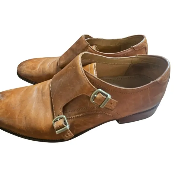 Cole Haan Benton Double Monk Strap II Dress Shoes British Tan 11 W C26425