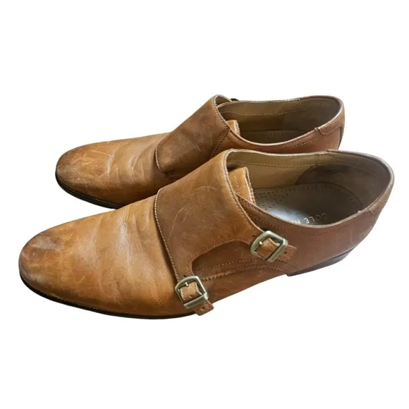 Cole Haan Benton Double Monk Strap II Dress Shoes British Tan 11 W C26425