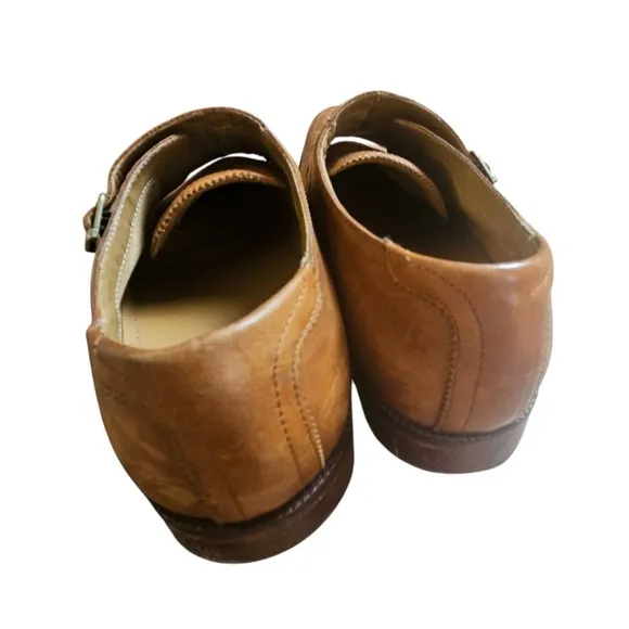 Cole Haan Benton Double Monk Strap II Dress Shoes British Tan 11 W C26425