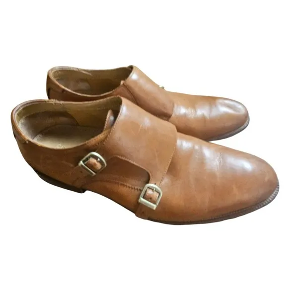 Cole Haan Benton Double Monk Strap II Dress Shoes British Tan 11 W C26425
