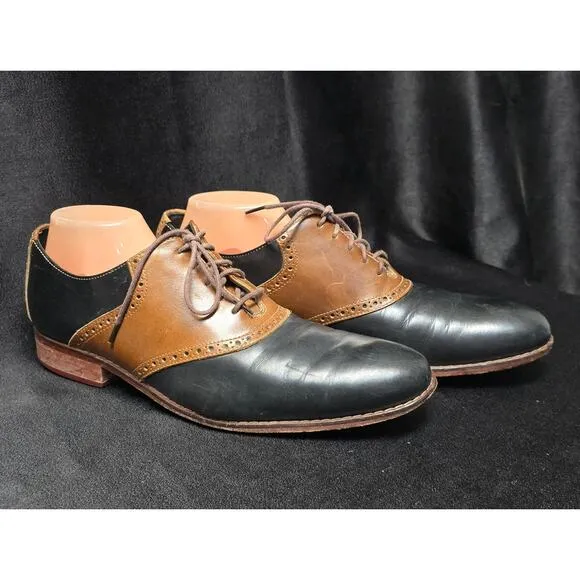 Cole Haan Black &amp; Brown Leather Brogue Oxford Dress Shoes