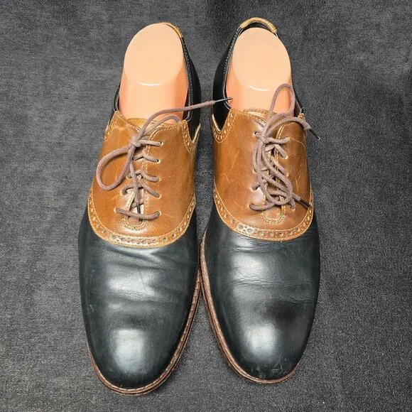 Cole Haan Black &amp; Brown Leather Brogue Oxford Dress Shoes