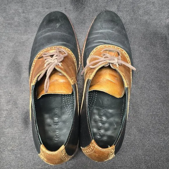 Cole Haan Black &amp; Brown Leather Brogue Oxford Dress Shoes