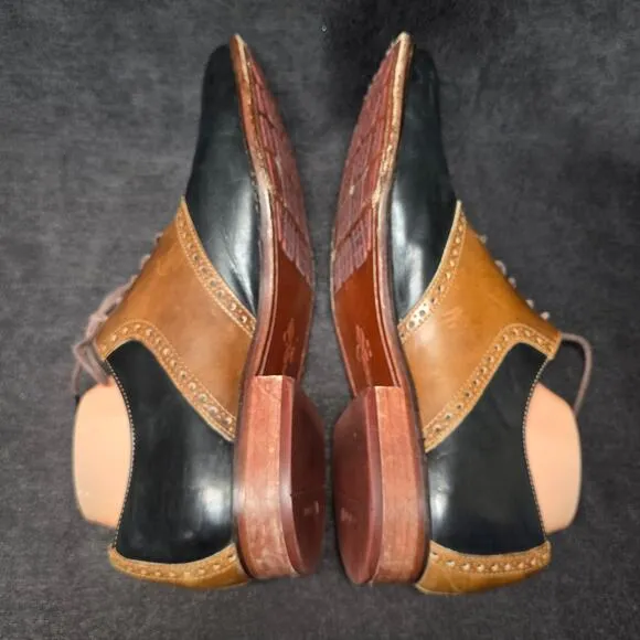 Cole Haan Black &amp; Brown Leather Brogue Oxford Dress Shoes