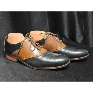 Cole Haan Black &amp; Brown Leather Brogue Oxford Dress Shoes
