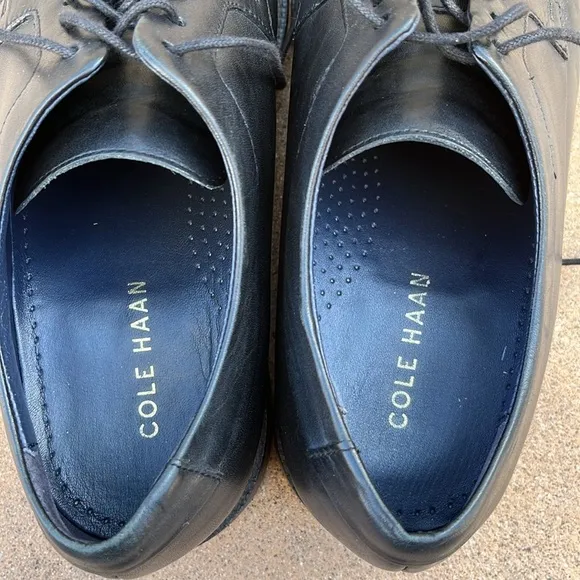 Cole Haan Black Oxford Dress Shoes Mens Sz 8.5 M Classic Wedding Formal Laces