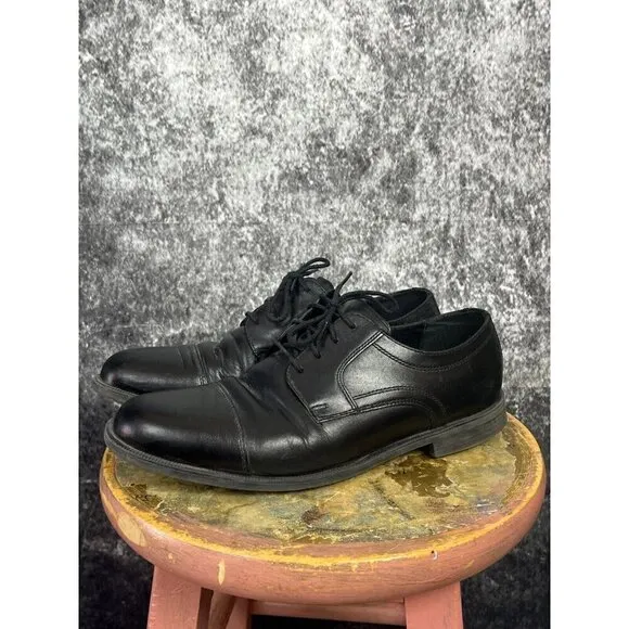 Cole Haan Black Oxford Leather Business Dress Shoes Men's 8.5 EUC