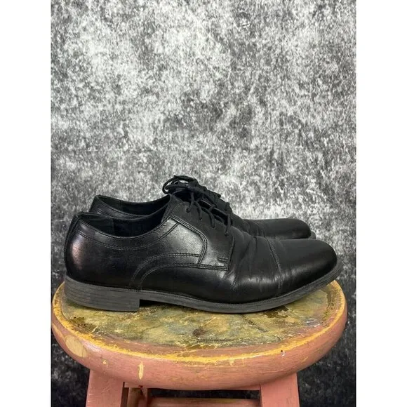 Cole Haan Black Oxford Leather Business Dress Shoes Men's 8.5 EUC