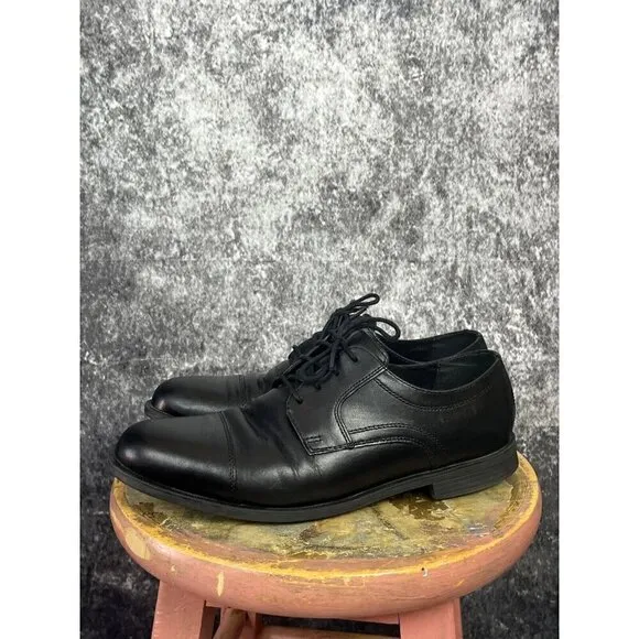 Cole Haan Black Oxford Leather Business Dress Shoes Men's 8.5 EUC