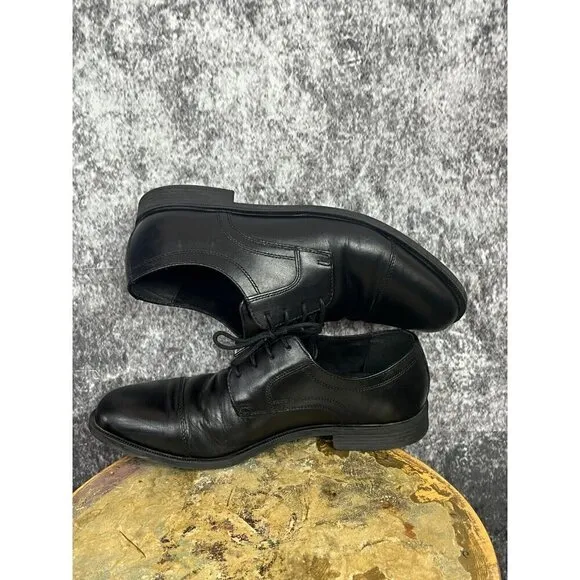 Cole Haan Black Oxford Leather Business Dress Shoes Men's 8.5 EUC