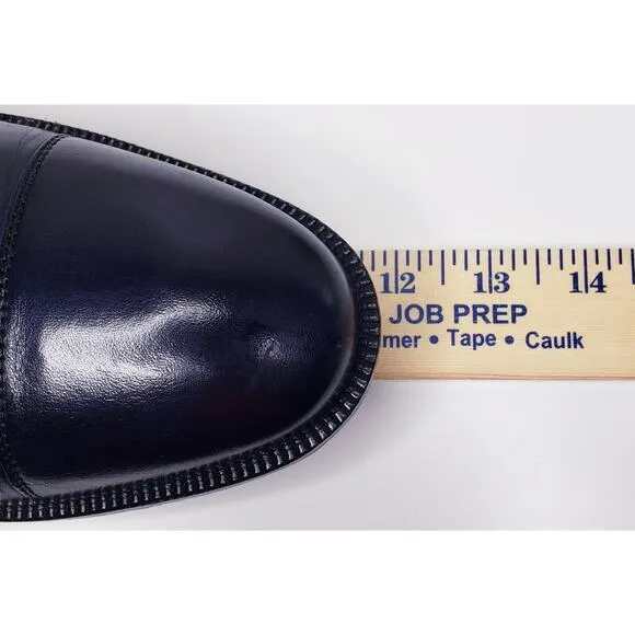 COLE HAAN Cap Toe Oxford Men's Leather Dress Shoes Navy Basket Weave Size 9M