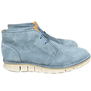 Cole Haan Chukka Boots Mens 11 Blue Suede Leather Zerogrand Lace Up Casual