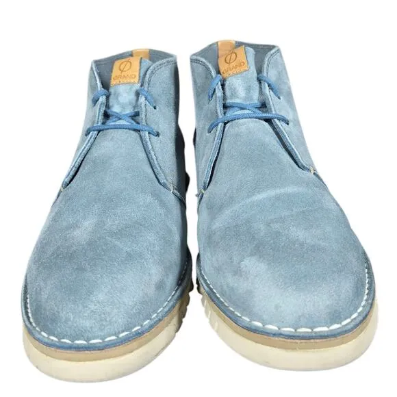 Cole Haan Chukka Boots Mens 11 Blue Suede Leather Zerogrand Lace Up Casual