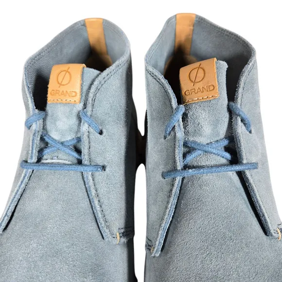 Cole Haan Chukka Boots Mens 11 Blue Suede Leather Zerogrand Lace Up Casual