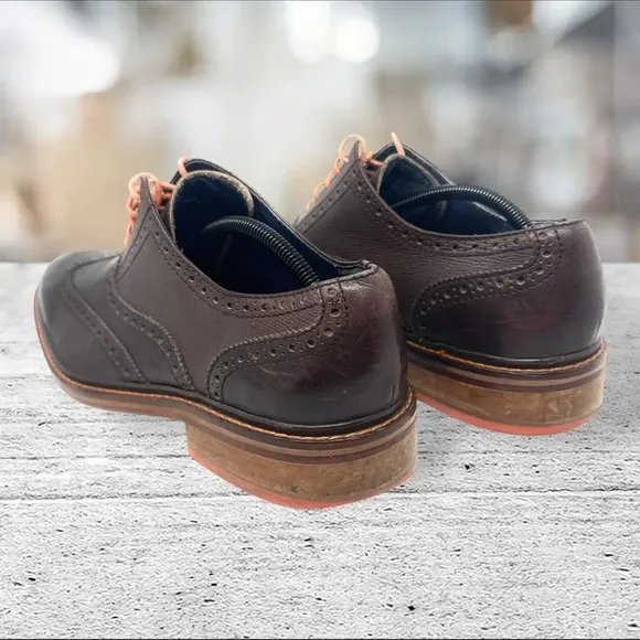 Cole Haan Colton Brogue Wingtip Dress Oxford Shoes C11757 Brown Men's‎ Sz 13M