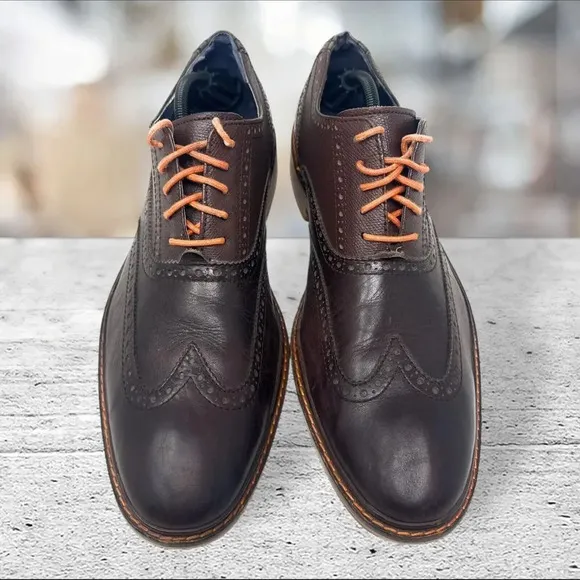 Cole Haan Colton Brogue Wingtip Dress Oxford Shoes C11757 Brown Men's‎ Sz 13M