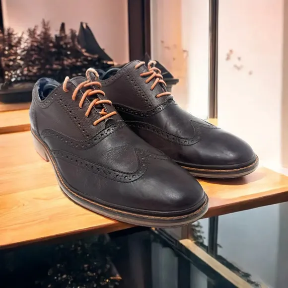 Cole Haan Colton Brogue Wingtip Dress Oxford Shoes C11757 Brown Men's‎ Sz 13M