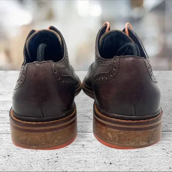 Cole Haan Colton Brogue Wingtip Dress Oxford Shoes C11757 Brown Men's‎ Sz 13M