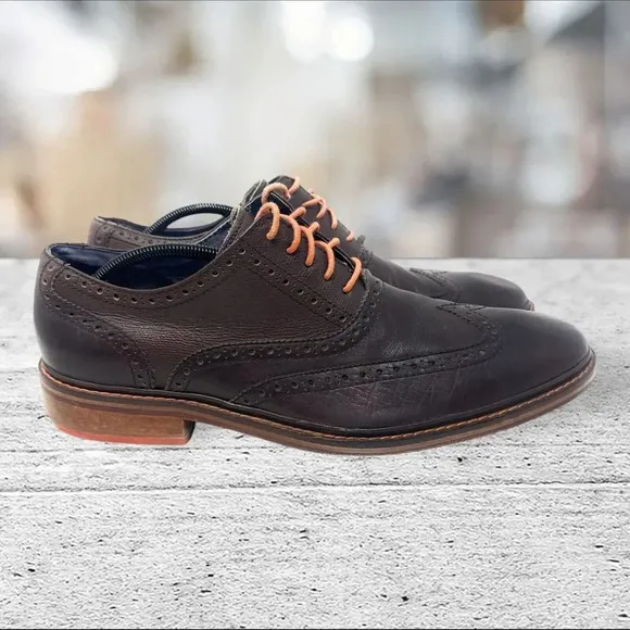 Cole Haan Colton Brogue Wingtip Dress Oxford Shoes C11757 Brown Men's‎ Sz 13M