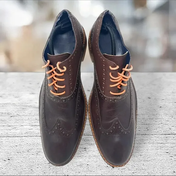 Cole Haan Colton Brogue Wingtip Dress Oxford Shoes C11757 Brown Men's‎ Sz 13M