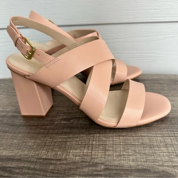 Cole Haan Cynthia Block Heel Sandal Rose/Ballet Pink Sz 9.5