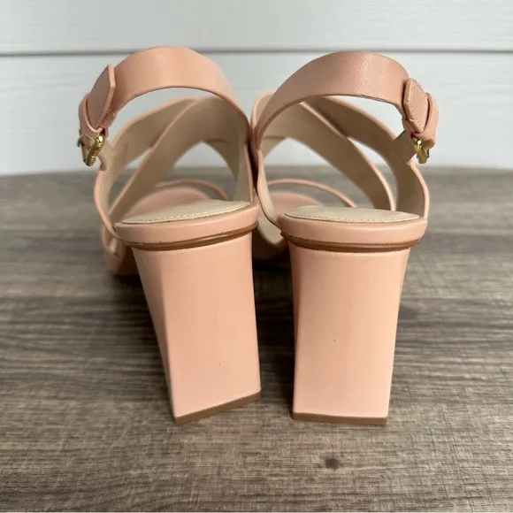Cole Haan Cynthia Block Heel Sandal Rose/Ballet Pink Sz 9.5