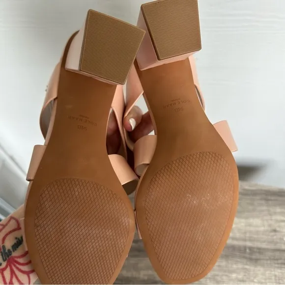 Cole Haan Cynthia Block Heel Sandal Rose/Ballet Pink Sz 9.5