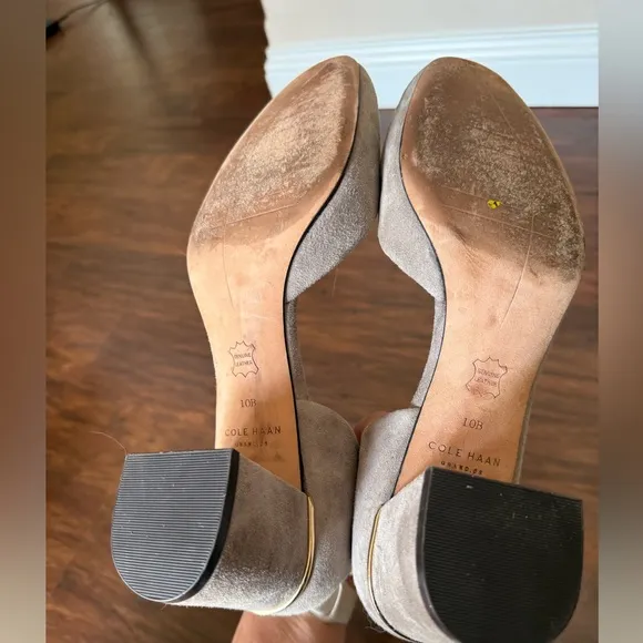 Cole Haan Elegant Gray Suede Women's Pumps-Size 10