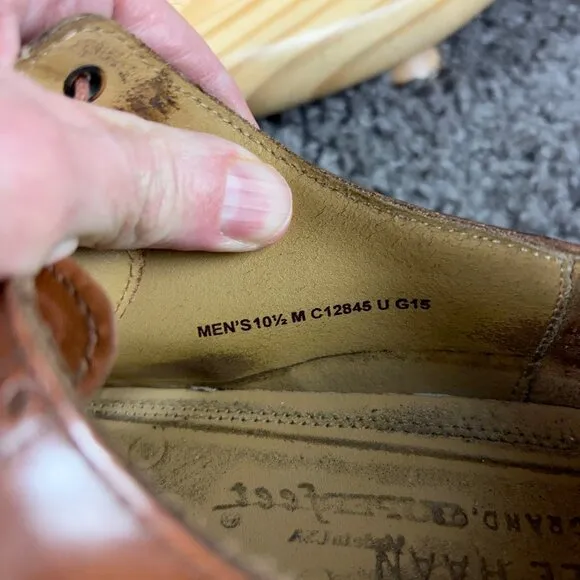 Cole Haan Grand OS Madison Wingtip Dress Shoe Men Size 10.5 Leather Derby Oxford