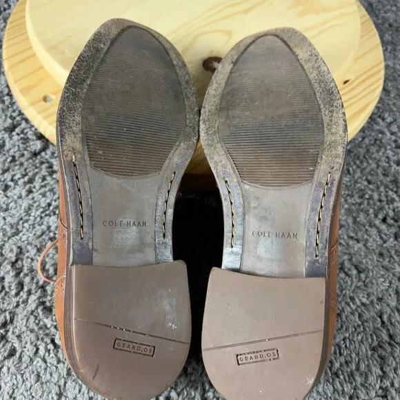 Cole Haan Grand OS Madison Wingtip Dress Shoe Men Size 10.5 Leather Derby Oxford