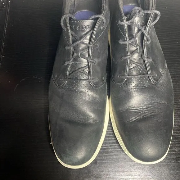 Cole Haan Grand Tour Mens Leather Casual Chukka Boots Size 10.5 M Black C31366