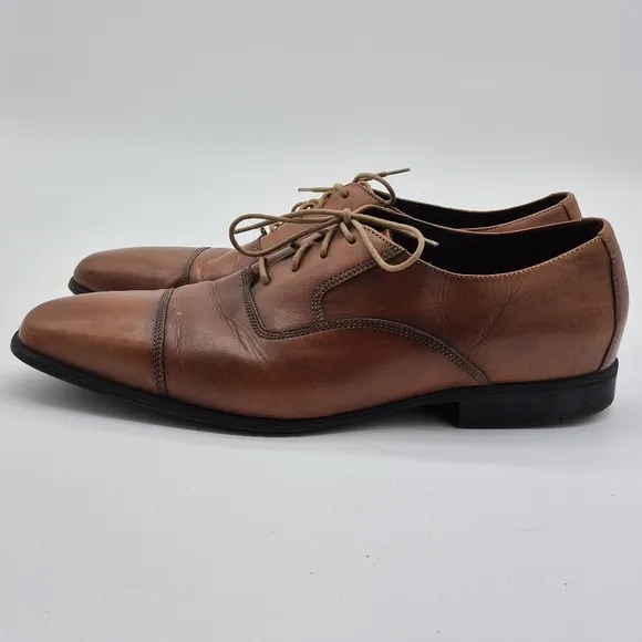 Cole Haan Jefferson Grand Cap Toe Oxford Mens Size 11.5 Shoe Brown Dress Leather