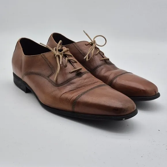 Cole Haan Jefferson Grand Cap Toe Oxford Mens Size 11.5 Shoe Brown Dress Leather