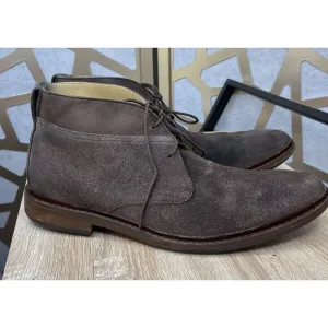 COLE HAAN Men Colton Chukka Boots Suede Leather Sz 13 M Brown Shoes