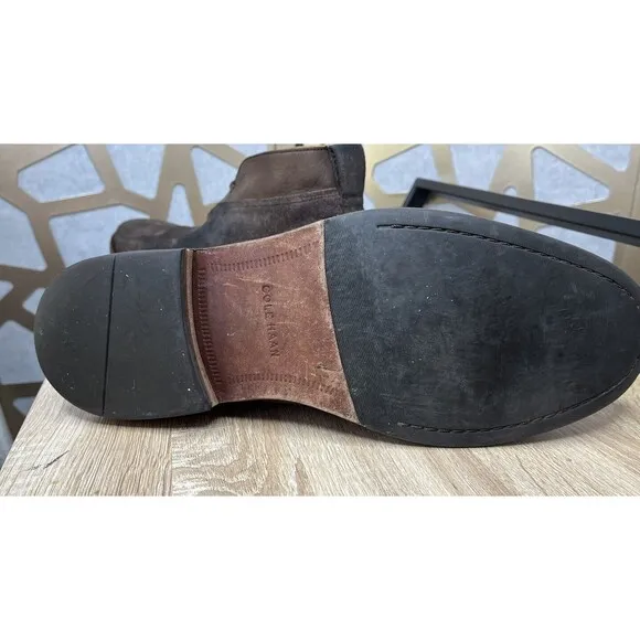 COLE HAAN Men Colton Chukka Boots Suede Leather Sz 13 M Brown Shoes