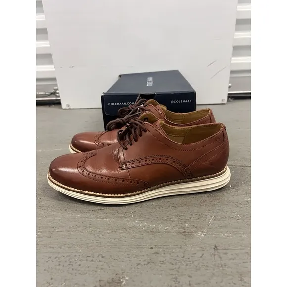Cole Haan Men's Original Grand Shortwing Oxford Leather Dress Shoes Size 8.5 M