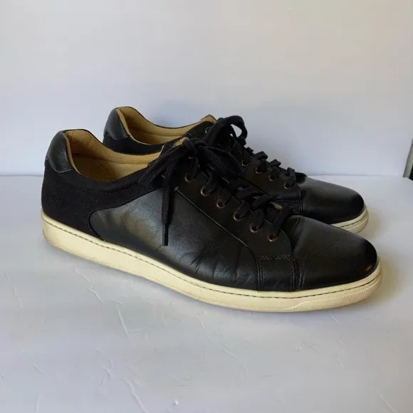 COLE Haan Mens Sneakers Tennis Shoes Black Leather Laceup Size 12 M