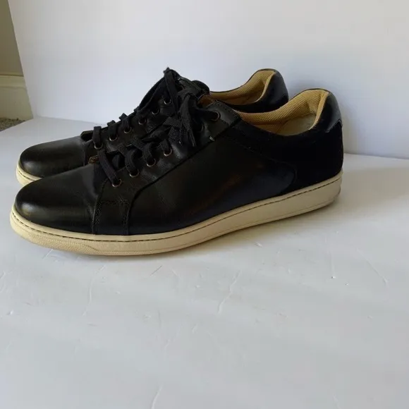 COLE Haan Mens Sneakers Tennis Shoes Black Leather Laceup Size 12 M