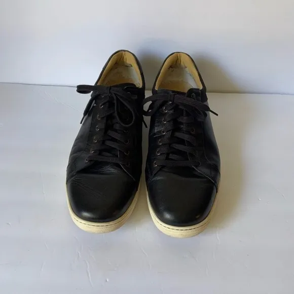 COLE Haan Mens Sneakers Tennis Shoes Black Leather Laceup Size 12 M