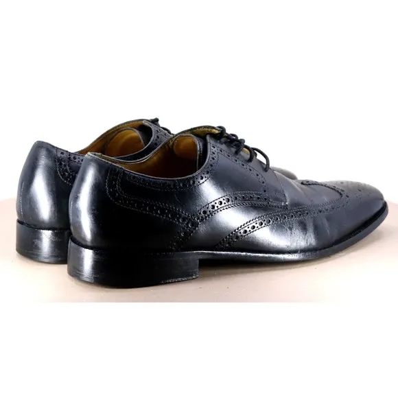 Cole Haan Men's Wingtip Brogue Dress Shoes Size 11.5 Leather Black C07964