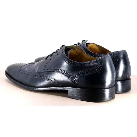 Cole Haan Men's Wingtip Brogue Dress Shoes Size 11.5 Leather Black C07964
