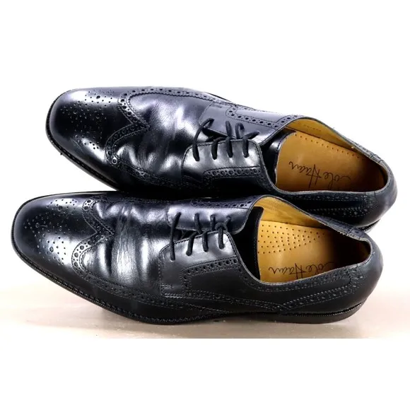 Cole Haan Men's Wingtip Brogue Dress Shoes Size 11.5 Leather Black C07964