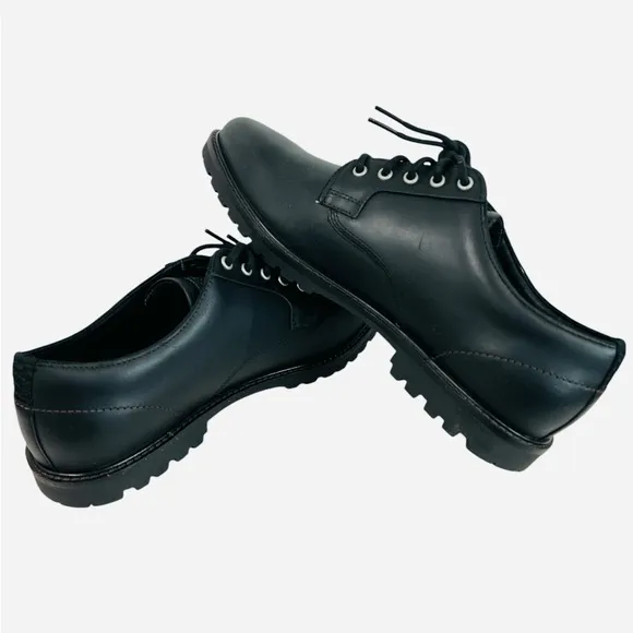 Cole Haan Midland Lug Plain Toe Oxford Dress Shoes Black C38472 Mens Size 10.5