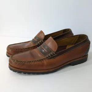 Cole Haan NikeAir Penny Loafers Men's Sz 9.5M Light Brown Leather Dress Shoes